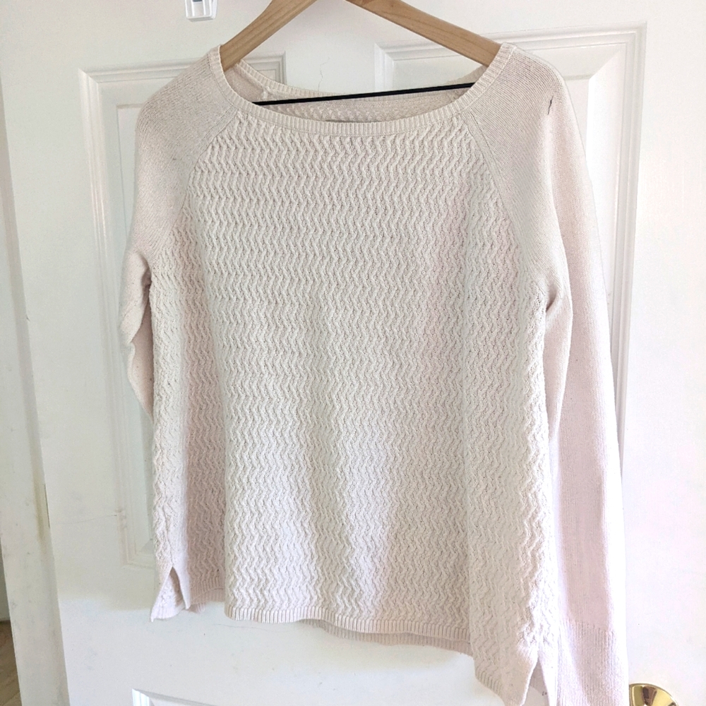 Ann Taylor Loft white sweater size L